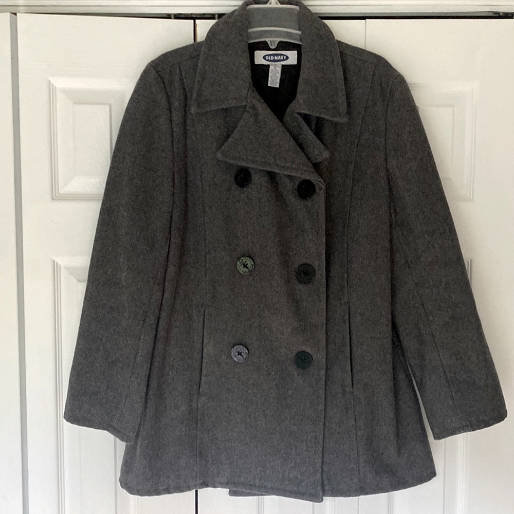 Vintage Women’s Old Navy Grey Peacoat Size Large